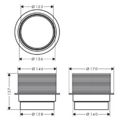Hansgrohe RainDrain Spot Höhenausgleich Ergänzungsstück