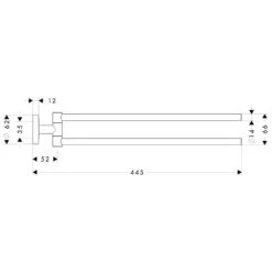 Hansgrohe Logis Handtuchhalter Zweiarmig