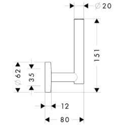 Hansgrohe Logis Ersatzpapierrollenhalter