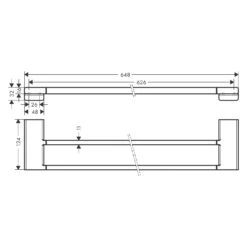 Hansgrohe AddStoris Doppelbadetuchhalter