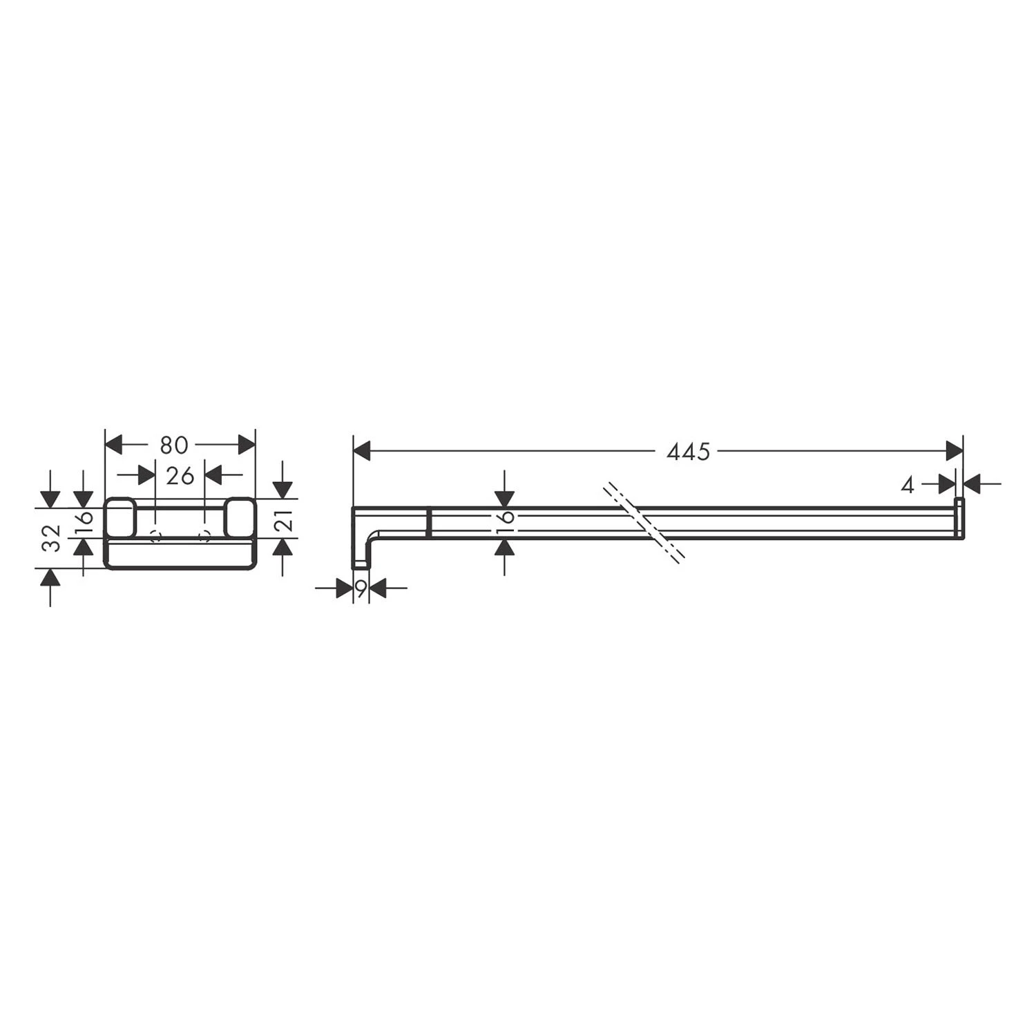 hansgrohe AddStoris Handtuchhalter zweiarmig Hansgrohe AddStoris Handtuchhalter Zweiarmig -Hansgrohe hansgrohe bad accessoires serie addstoris handtuchhalter 4542305