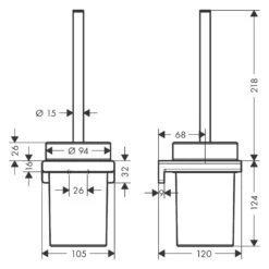 Hansgrohe AddStoris Toilettenbürstenhalter Für Wandmontage