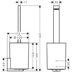 Hansgrohe WallStoris Toilettenbürstenhalter -Hansgrohe hansgrohe bad accessoires wallstoris toilettenbuerstenhalter 5928865