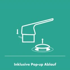 Hansgrohe Rebris S Einhebel-Waschtischarmatur 210 Mit Schwenkauslauf Und Zugstangen-Ablaufgarnitur -Hansgrohe hansgrohe badarmaturen rebris waschtisch einhebel waschtischarmatur 8890367