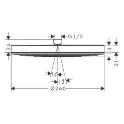 Hansgrohe Pulsify Kopfbrause 260 1jet EcoSmart -Hansgrohe hansgrohe brausenprogramm kopfbrausen pulsify 260 1jet 11080819