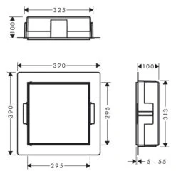 Hansgrohe XtraStoris Rock Wandnischen-Einbaubox Mit Befliesbarer Tür 30 X 10 X 30 Cm