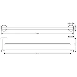Hansgrohe Logis Universal Doppelbadetuchhalter
