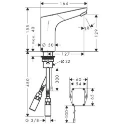 Hansgrohe Focus Elektronik-Waschtischmischer Mit Temperaturregulierung Batteriebetrieb