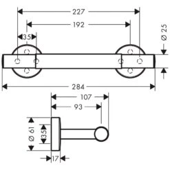 Hansgrohe Unica Fußstütze Comfort