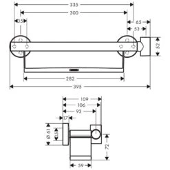 Hansgrohe Unica Haltegriff Comfort Mit Ablage Und Brausehalter